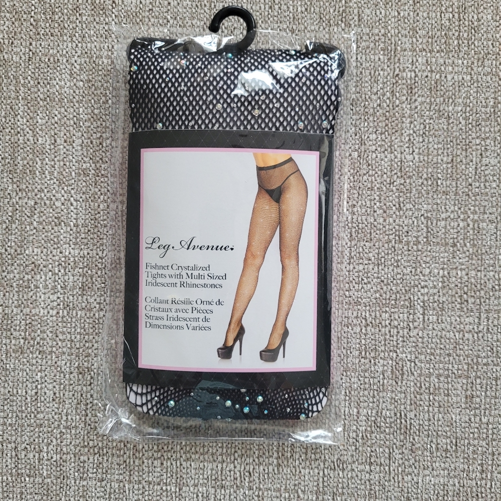 Fishnet stocking with crystals